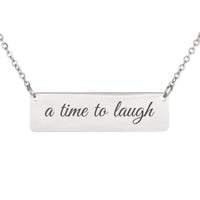 Load image into Gallery viewer, A Time to Laugh Necklace - Joy Religious Jewelry, Ecclesiastes 3_4 Birthday Gift

