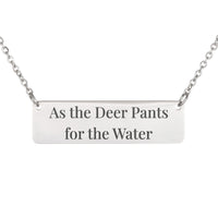 Load image into Gallery viewer, As the Deer Pants for the Water Necklace - Worship Bible Scripture Pendant, Psalm 42:1 Choir Director Gift
