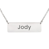 Load image into Gallery viewer, Jody Necklace – Custom Name Horizontal Bar Necklace for Women
