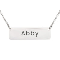 Load image into Gallery viewer, Abby Necklace – Custom Name Horizontal Bar Necklace for Women
