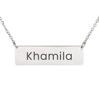 Load image into Gallery viewer, Khamila Necklace – Custom Name Horizontal Bar Necklace for Women
