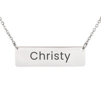 Load image into Gallery viewer, Christy Necklace – Custom Name Horizontal Bar Necklace for Women
