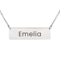 Load image into Gallery viewer, Emelia Necklace – Personalized Name Chain - Custom Horizontal Bar Necklace for Women
