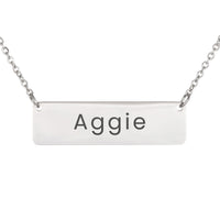 Load image into Gallery viewer, Aggie Necklace – Personalized Horizontal Bar Necklace for Women
