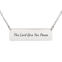 Load image into Gallery viewer, The Lord Give You Peace Necklace - Numbers 6_26, Minimalist Christian Pendant for Her
