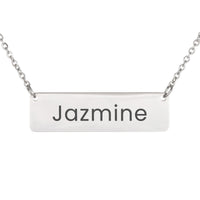 Load image into Gallery viewer, Jazmine Necklace – Custom Name Horizontal Bar Necklace for Women
