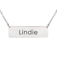 Load image into Gallery viewer, Lindie Necklace – Personalized Name Chain - Custom Horizontal Bar Necklace for Women
