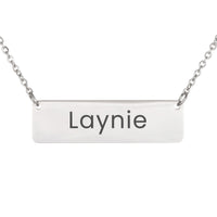 Load image into Gallery viewer, Laynie Necklace – Personalized Name Chain - Custom Horizontal Bar Necklace for Women
