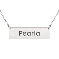 Load image into Gallery viewer, Pearla Necklace – Personalized Name Chain - Custom Horizontal Bar Necklace for Women
