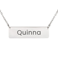 Load image into Gallery viewer, Quinna Necklace – Personalized Name Chain - Custom Horizontal Bar Necklace for Women

