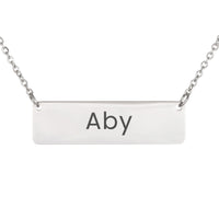 Load image into Gallery viewer, Aby Necklace – Custom Name Horizontal Bar Necklace for Women
