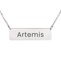 Load image into Gallery viewer, Artemis Necklace – Custom Name Horizontal Bar Necklace for Women
