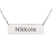 Load image into Gallery viewer, Nikkole Necklace – Custom Name Horizontal Bar Necklace for Women

