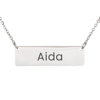 Load image into Gallery viewer, Aida Necklace – Custom Name Horizontal Bar Necklace for Women
