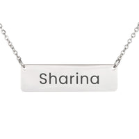 Load image into Gallery viewer, Sharina Necklace – Custom Name Horizontal Bar Necklace for Women
