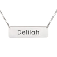 Load image into Gallery viewer, Delilah Necklace – Custom Name Horizontal Bar Necklace for Women
