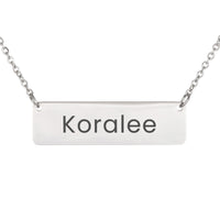 Load image into Gallery viewer, Koralee Necklace – Custom Name Horizontal Bar Necklace for Women

