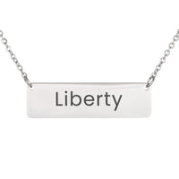 Load image into Gallery viewer, Liberty Necklace – Custom Name Horizontal Bar Necklace for Women
