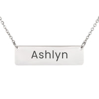 Load image into Gallery viewer, Ashlyn Necklace – Custom Name Horizontal Bar Necklace for Women
