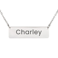Load image into Gallery viewer, Charley Necklace – Custom Name Horizontal Bar Necklace for Women
