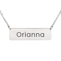 Load image into Gallery viewer, Orianna Necklace – Custom Name Horizontal Bar Necklace for Women
