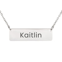 Load image into Gallery viewer, Kaitlin Necklace – Custom Name Horizontal Bar Necklace for Women
