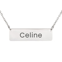 Load image into Gallery viewer, Celine Necklace – Personalized Name Chain - Custom Horizontal Bar Necklace for Women
