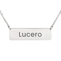 Load image into Gallery viewer, Lucero Necklace – Personalized Name Chain - Custom Horizontal Bar Necklace for Women
