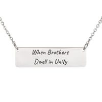 Load image into Gallery viewer, When Brothers Dwell in Unity Engraved Necklace - Family Scripture Jewelry, Psalm 133:1 Gift for Mom
