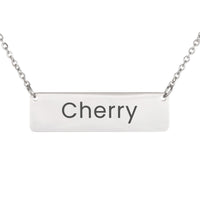Load image into Gallery viewer, Cherry Necklace – Personalized Name Chain - Custom Horizontal Bar Necklace for Women
