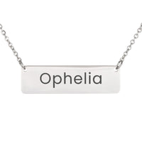Load image into Gallery viewer, Ophelia Necklace – Custom Name Horizontal Bar Necklace for Women
