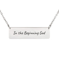 Load image into Gallery viewer, In the Beginning God Necklace - Faith Bible Verse Gift for Women, Genesis 1_1
