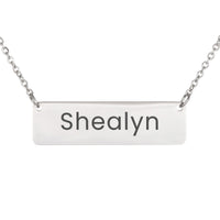 Load image into Gallery viewer, Shealyn Necklace – Custom Name Horizontal Bar Necklace for Women
