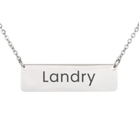 Load image into Gallery viewer, Landry Necklace – Personalized Name Chain - Custom Horizontal Bar Necklace for Women
