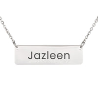 Load image into Gallery viewer, Jazleen Necklace – Custom Name Horizontal Bar Necklace for Women
