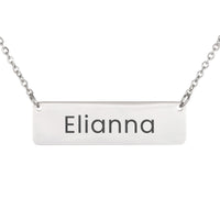 Load image into Gallery viewer, Elianna Necklace – Custom Name Horizontal Bar Necklace for Women
