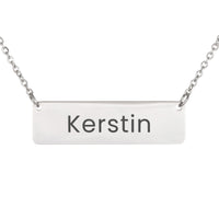 Load image into Gallery viewer, Kerstin Necklace – Custom Name Horizontal Bar Necklace for Women
