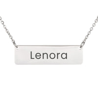 Load image into Gallery viewer, Lenora Necklace – Personalized Name Chain - Custom Horizontal Bar Necklace for Women
