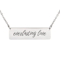 Load image into Gallery viewer, Everlasting Love Engraved Necklace - Christian Pendant, Jeremiah 31_3 Valentine's Day Gift
