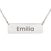Load image into Gallery viewer, Emilia Necklace – Personalized Name Chain - Custom Horizontal Bar Necklace for Women
