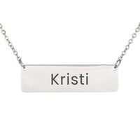 Load image into Gallery viewer, Kristi Necklace – Personalized Name Chain - Custom Horizontal Bar Necklace for Women
