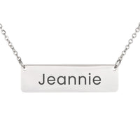 Load image into Gallery viewer, Jeannie Necklace – Custom Name Horizontal Bar Necklace for Women
