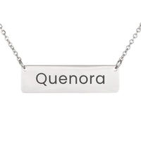 Load image into Gallery viewer, Quenora Necklace – Custom Name Horizontal Bar Necklace for Women
