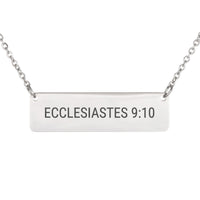 Load image into Gallery viewer, Ecclesiastes 9_10 Necklace - Graduation Christian Pendant for Graduate
