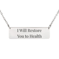 Load image into Gallery viewer, I Will Restore You to Health Necklace, Jeremiah 30_17 Healing Christian Pendant for Nurse
