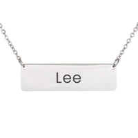 Load image into Gallery viewer, Lee Necklace – Custom Name Horizontal Bar Necklace for Women
