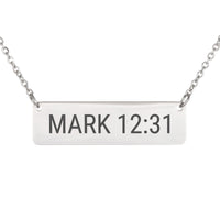 Load image into Gallery viewer, Mark 12:31 Necklace - Love Religious Gift for Her
