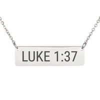Load image into Gallery viewer, Luke 1:37 Necklace - Faith Bible Verse Gift for Sister
