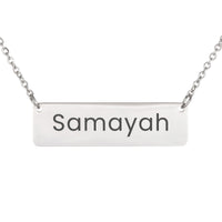 Load image into Gallery viewer, Samayah Necklace – Custom Name Horizontal Bar Necklace for Women
