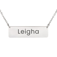 Load image into Gallery viewer, Leigha Necklace – Personalized Name Chain - Custom Horizontal Bar Necklace for Women
